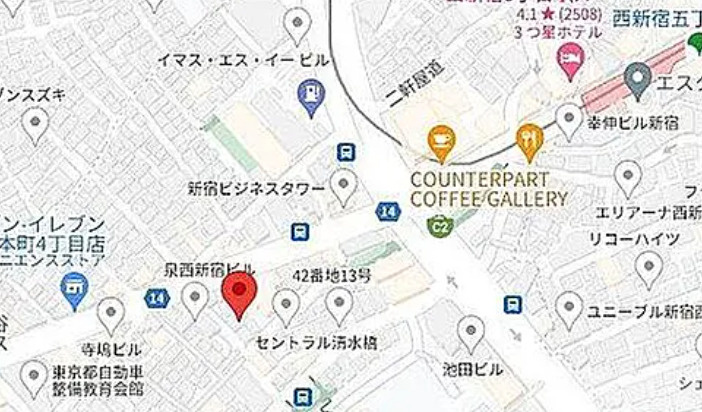 PASEO西新宿五丁目Iの地図