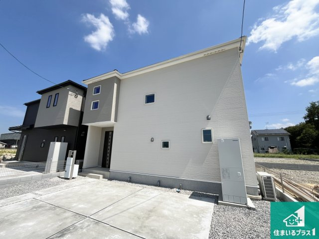 東近江市林田町　第24-1期　新築一戸建ての外観|お客様に長く安心して住んでいだだける事にこだわった家づくり！住んでからのアフターサービスにもしっかりと取り組んでいます！