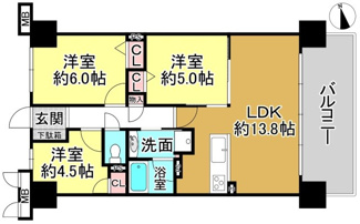 【間取り】 | エスリード大津におの浜セントラル