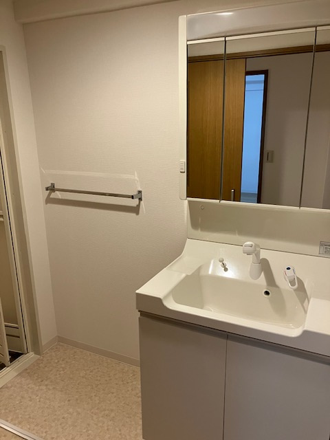 ルネシティ新在家南町２ＤＫの独立洗面台|独立洗面台、朝の身支度には欠かせません