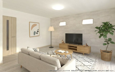 【完成予想図】 | 【LDK　イメージパース】
※画像は設計図面を基に作成したイメージです。