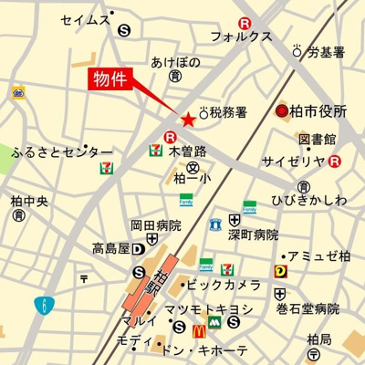 【地図】 | パークホームズ柏あけぼの二丁目