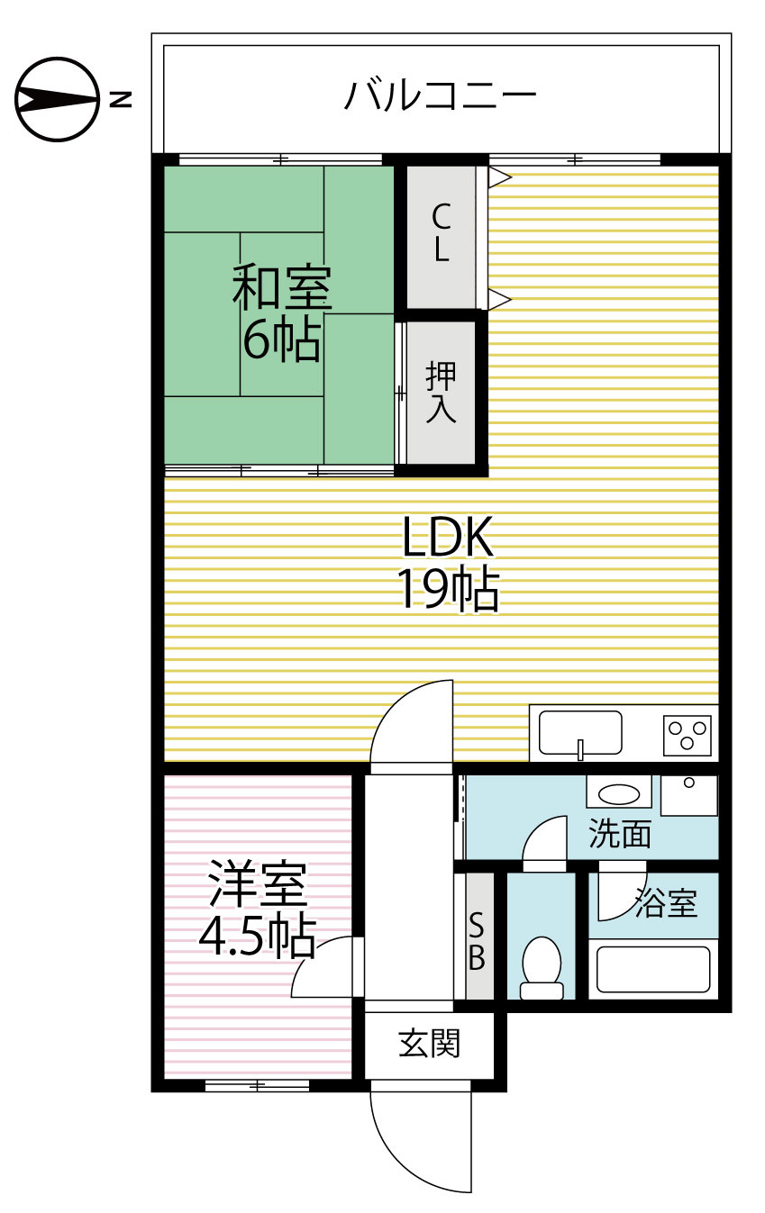 ◆室内リフォーム済み◆地下鉄東野駅徒歩３分◆スーパー徒歩１分◆進和山科ハイライフの間取り|間取り