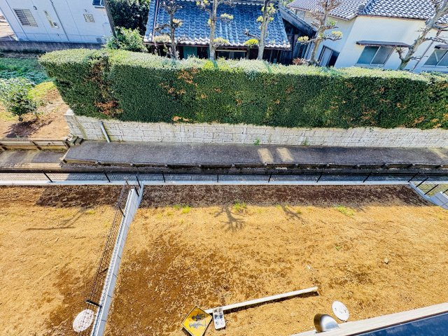 松戸市古ケ崎４丁目新築戸建【古ヶ崎小学校：4分】の展望|バルコニーより南側眺望・南側庭スペースにつき日当たり良好♪