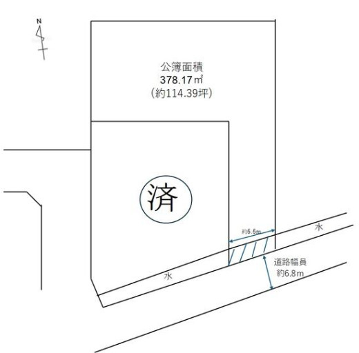 【土地図】 | 高砂市百合丘　土地 | 敷地約114坪です。