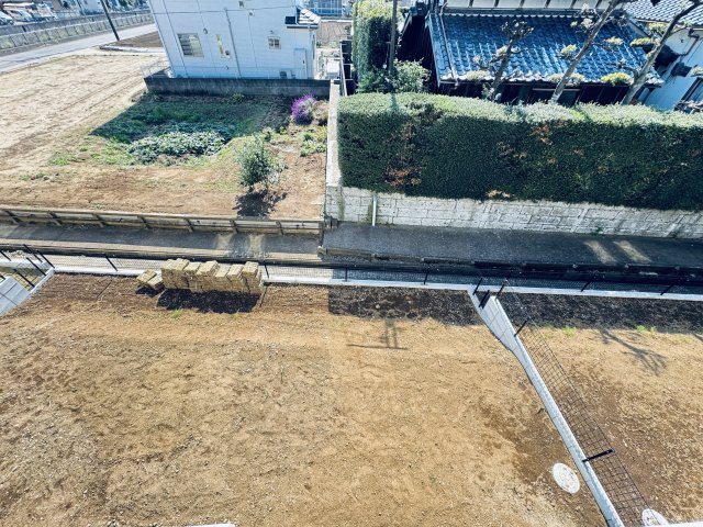 松戸市古ケ崎４丁目新築戸建【古ヶ崎小学校：4分】の展望|バルコニーより南側眺望・南側庭スペースにつき日当たり良好♪