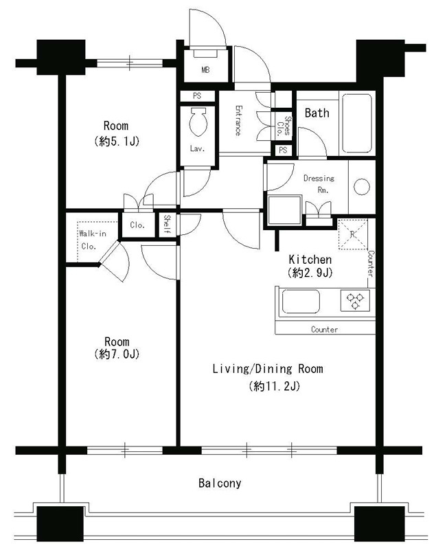 ポートヴィラ靭公園の間取り