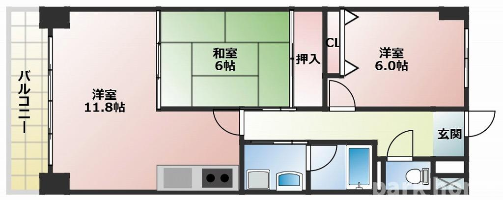 サンハイツ上町（１）の間取り|間取り図
