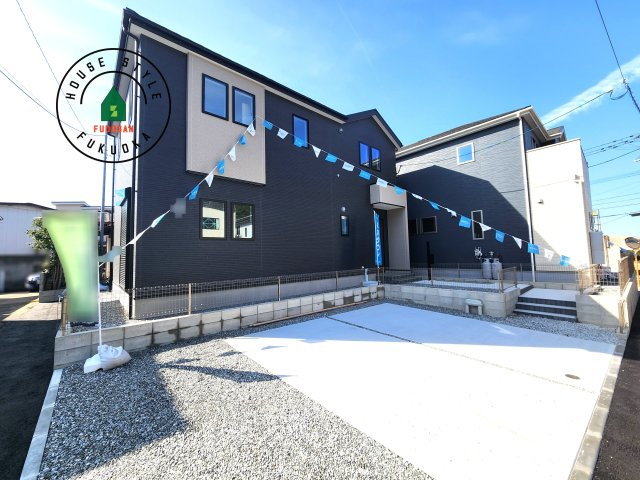 糟屋郡宇美町宇美東2丁目第6-2棟(1号棟)の外観|デザイン性のある外観です。