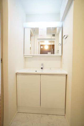 レーヴマニフィック小岩の洗面所|3面鏡のシャンプードレッサー