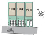 【仲介手数料無料】入間市久保稲荷１丁目全3棟1号棟入間市新築住宅西武ハウジングの区画図