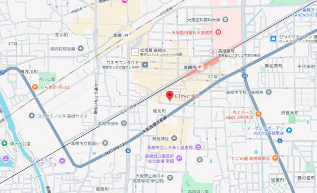 D’TOWER城北の地図