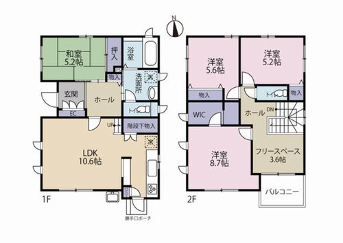 【間取り】 | 【仲介手数料０円】厚木市妻田北1丁目　中古一戸建て | 厚木市妻田北1丁目　中古一戸建て