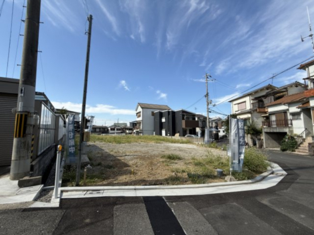 深阪６丁　新築分譲住宅　全４区画の前面道路含む現地写真
