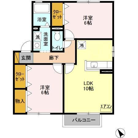 パストラーレ Ａ・Ｂの間取り