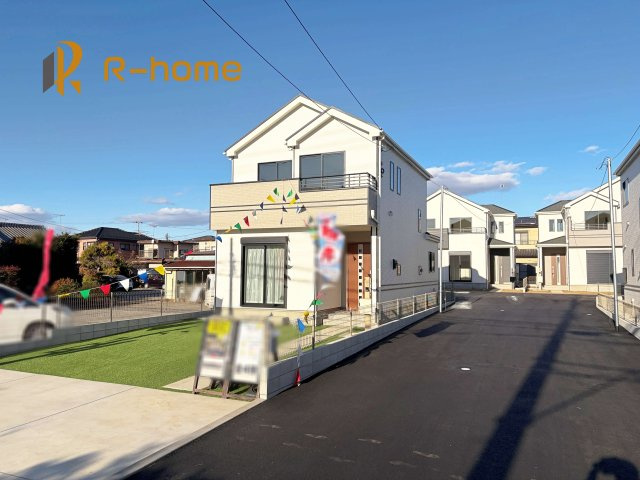 土浦市右籾　新築戸建て　C号棟の外観|ご予約を頂ければ、『平日』はもちろん『早朝』や『夜間』もご見学可能です♪お気軽にお申し付けください♪