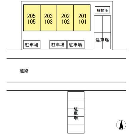 ウィング青山Ⅱの区画図