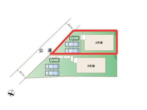 大坪東2丁目　A号棟の区画図