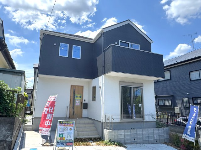 流山市加２丁目新築戸建【流山北小学校：4分】の外観|完成済み内覧可能です！！