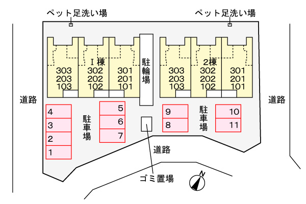 イーストフィールドⅡの駐車場|駐車場