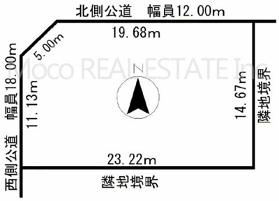 【区画図】 | 北見市美芳町中古住宅
