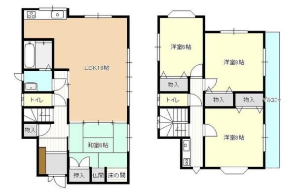 和歌山市三葛　中古戸建の間取り