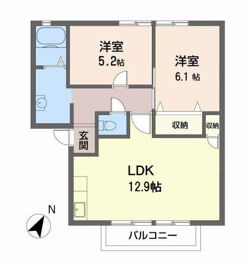 フレグランス・アンナイA棟の間取り