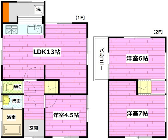 住田戸建ての間取り