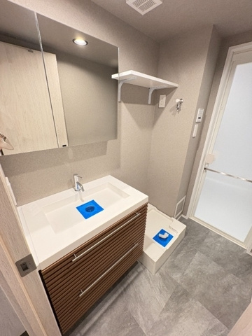新品家具付きマンション築地13(KaGood東京)の独立洗面台
