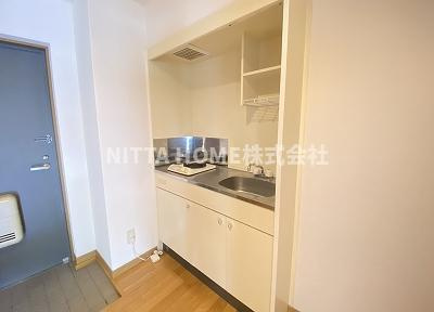 カサクワトロのキッチン|1口ガスコンロ完備のキッチン◎