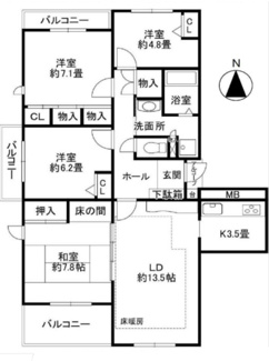 【間取り】 | 青葉の森公園通り１２号棟
