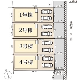 ■■南城市佐敷新里－2号棟（全４棟）の区画図|区画図