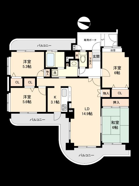 【間取り】 | リーベスト小戸公園☆仲介手数料無料☆