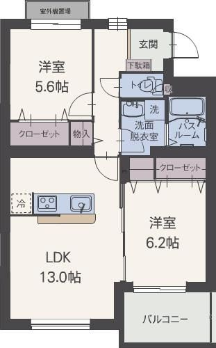 ルミナスコートの間取り