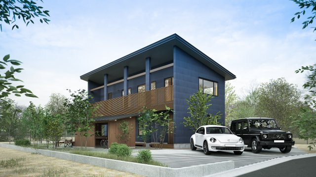 中軽井沢 借宿 新築戸建 暮らしの延長に自然のある家(2025年12月竣工予定)