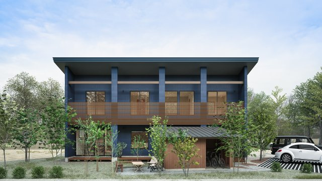 中軽井沢 借宿 新築戸建 暮らしの延長に自然のある家の完成予想図