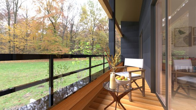 中軽井沢 借宿 新築戸建 暮らしの延長に自然のある家(2025年12月竣工予定)の完成予想図