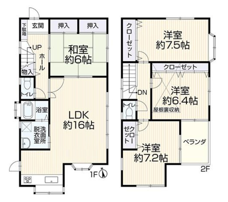 横浜市泉区岡津町 中古戸建て【仲介手数料無料】の間取り