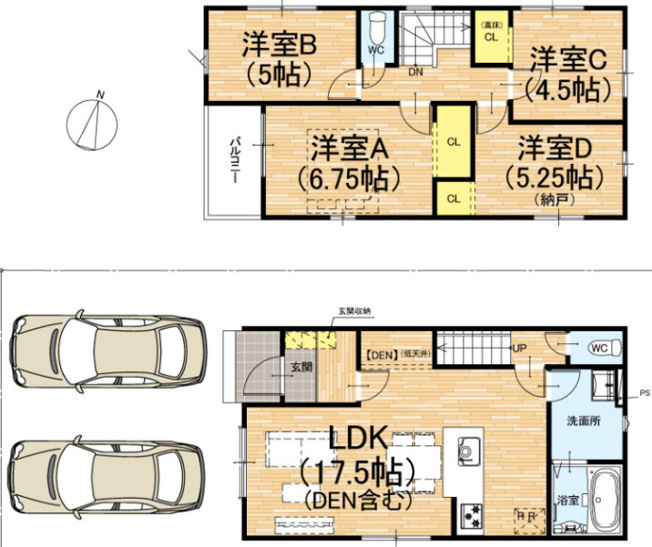 【間取り】 | K41290-3期3号地柊野