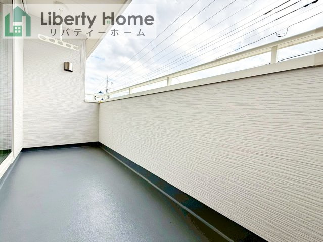 土浦市板谷4丁目25-P1　新築戸建　1号棟のバルコニー