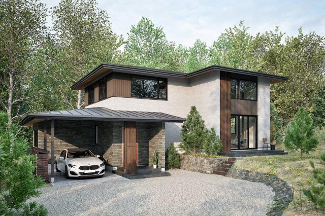 南軽井沢 新築戸建 スキップフロアの映える家