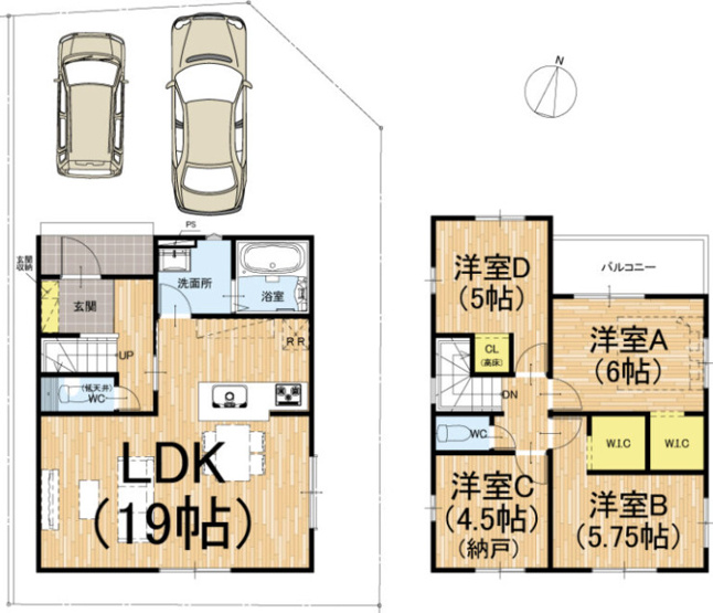 【間取り】 | K41296-9号地柊野