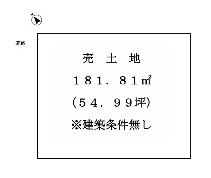 敦賀市田結売土地の土地図