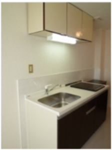 熊本市中央区上水前寺２丁目のアパートのキッチン