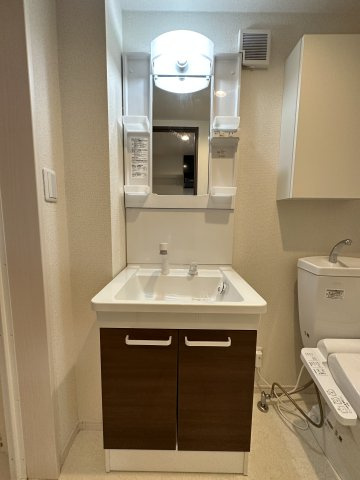 ダイヤモンドテラス野島公園の独立洗面台|独立洗面台、小物を置くことができて便利です