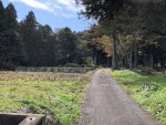 永平寺町光明寺　売地の前面道路含む現地写真