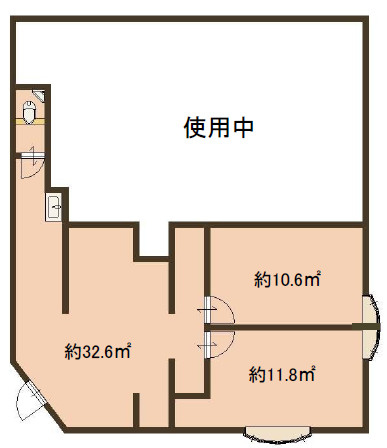 野洲市久野部の店舗一部の区画図
