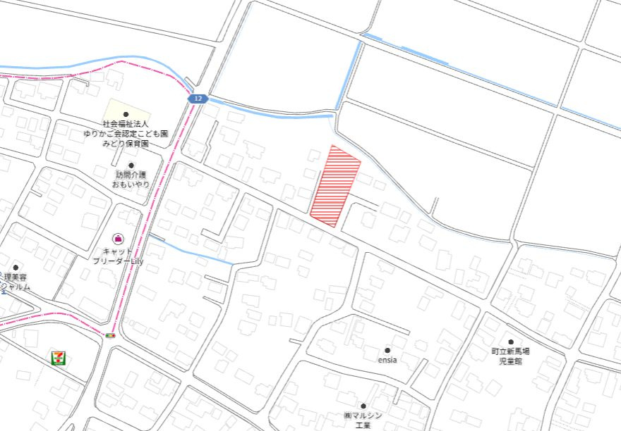 北諸県郡三股町大字樺山の売地の土地図