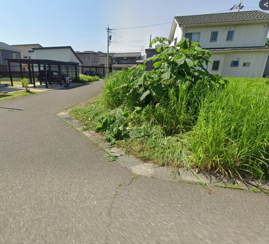 大野市弥生町　分譲地Ｃ8の前面道路含む現地写真