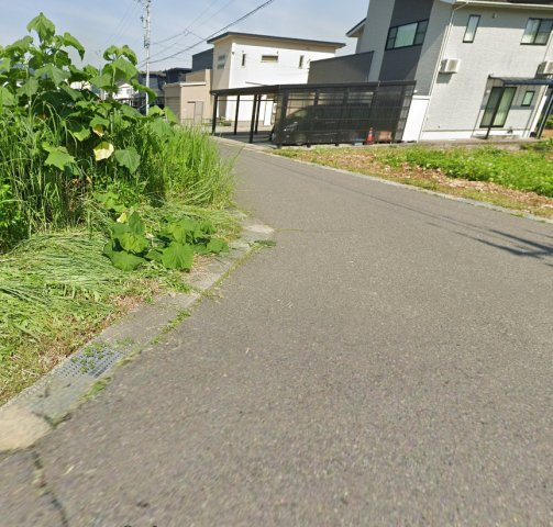 大野市弥生町　分譲地Ｃ8の前面道路含む現地写真